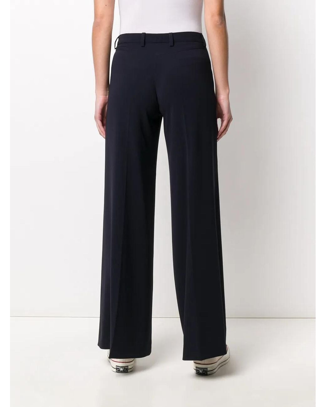 Alberto Biani Blue High-Rise Wide-Leg Trousers