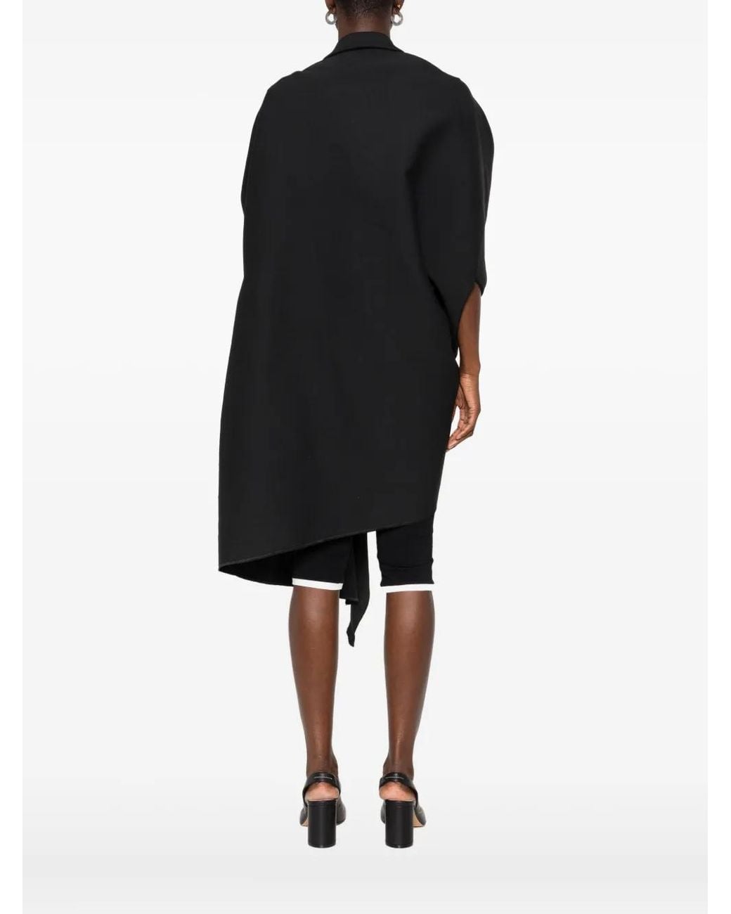 Coperni Black Wrapped Asymmetrical Coat