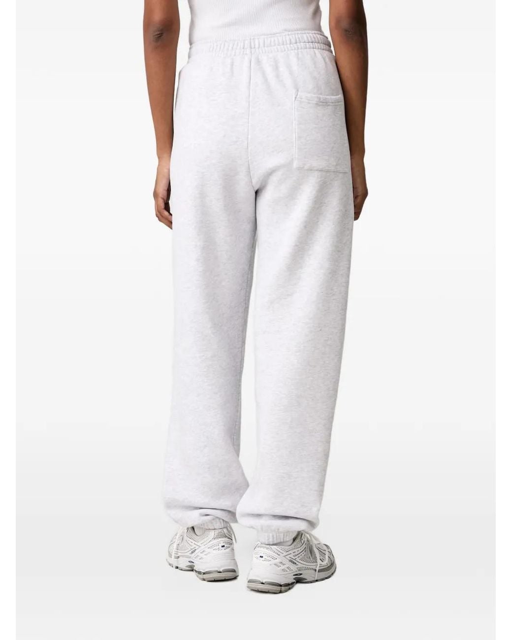 Sporty & Rich White Brianno Serif Elasticated Track Pants