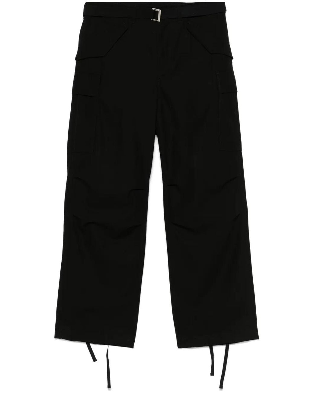 Sacai Black Belted Cargo Pants for men