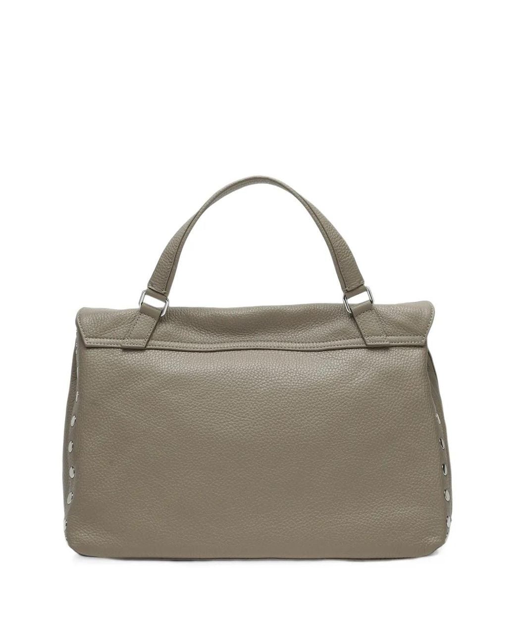 Zanellato Gray Medium Postina Hammered Leather Tote Bag