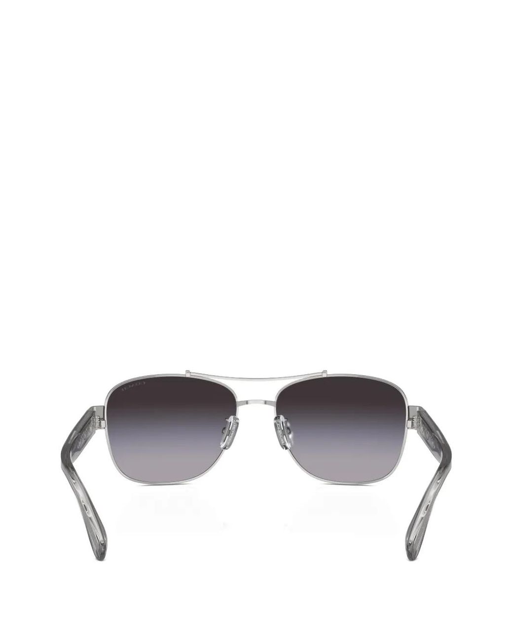 COACH Gray Double-Bridge Pilot-Frame Sunglasses