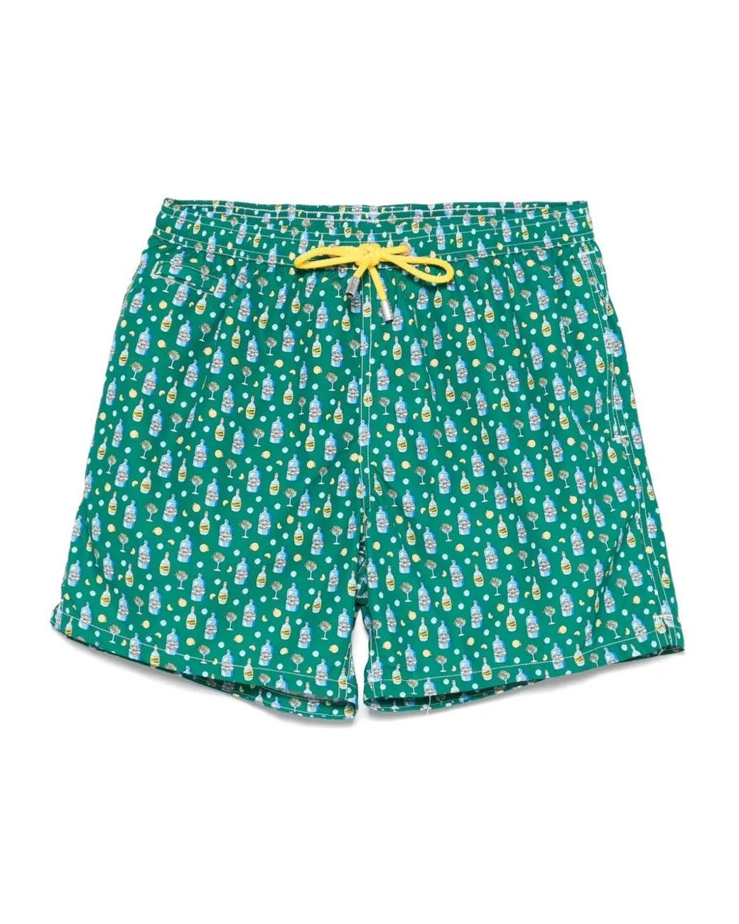 Mc2 Saint Barth Green Lighting Swim Shorts for men