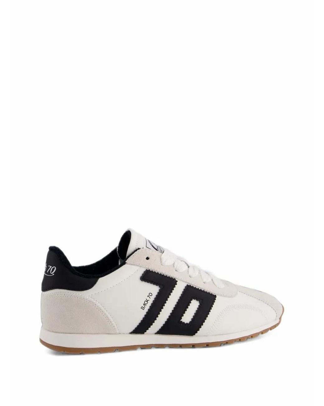 Back 70 White Asian Logo-Patch Sneakers