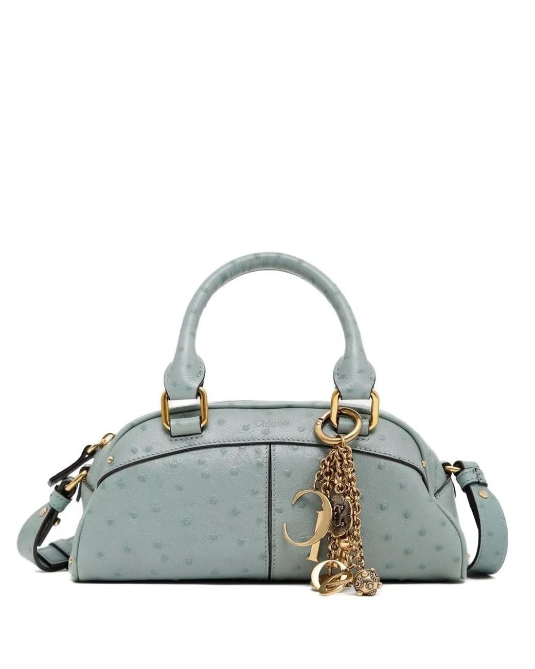Chloé Green Small Charm-Detail Tote Bag
