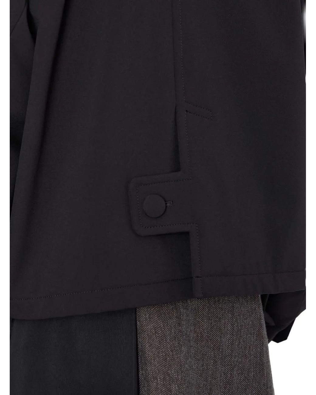 Kolor Black Colour-Block Coat