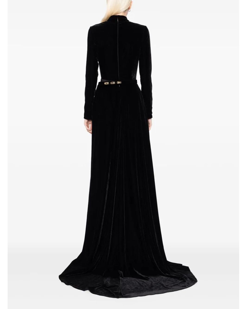 Saiid Kobeisy Black Velvet Long Dress