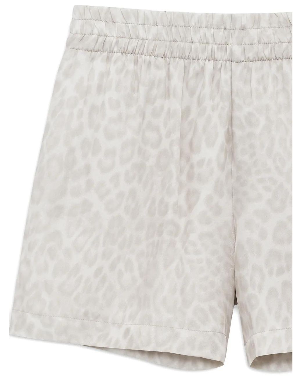 Anine Bing White Kam Leopard-Print Shorts