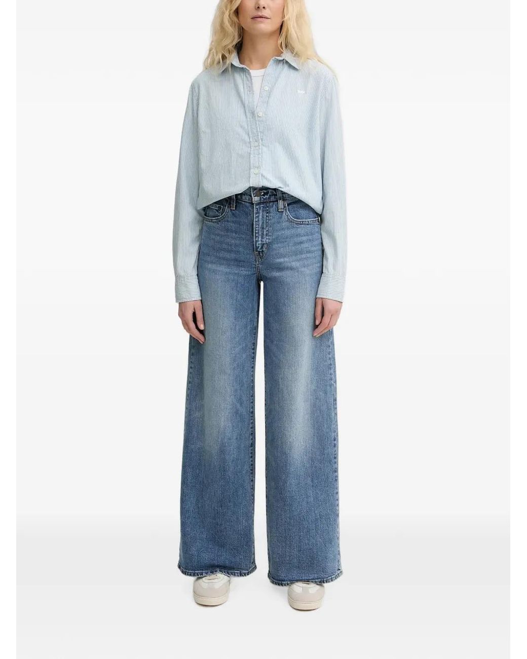 Levi's Blue Classic Striped Buttoned Shirt