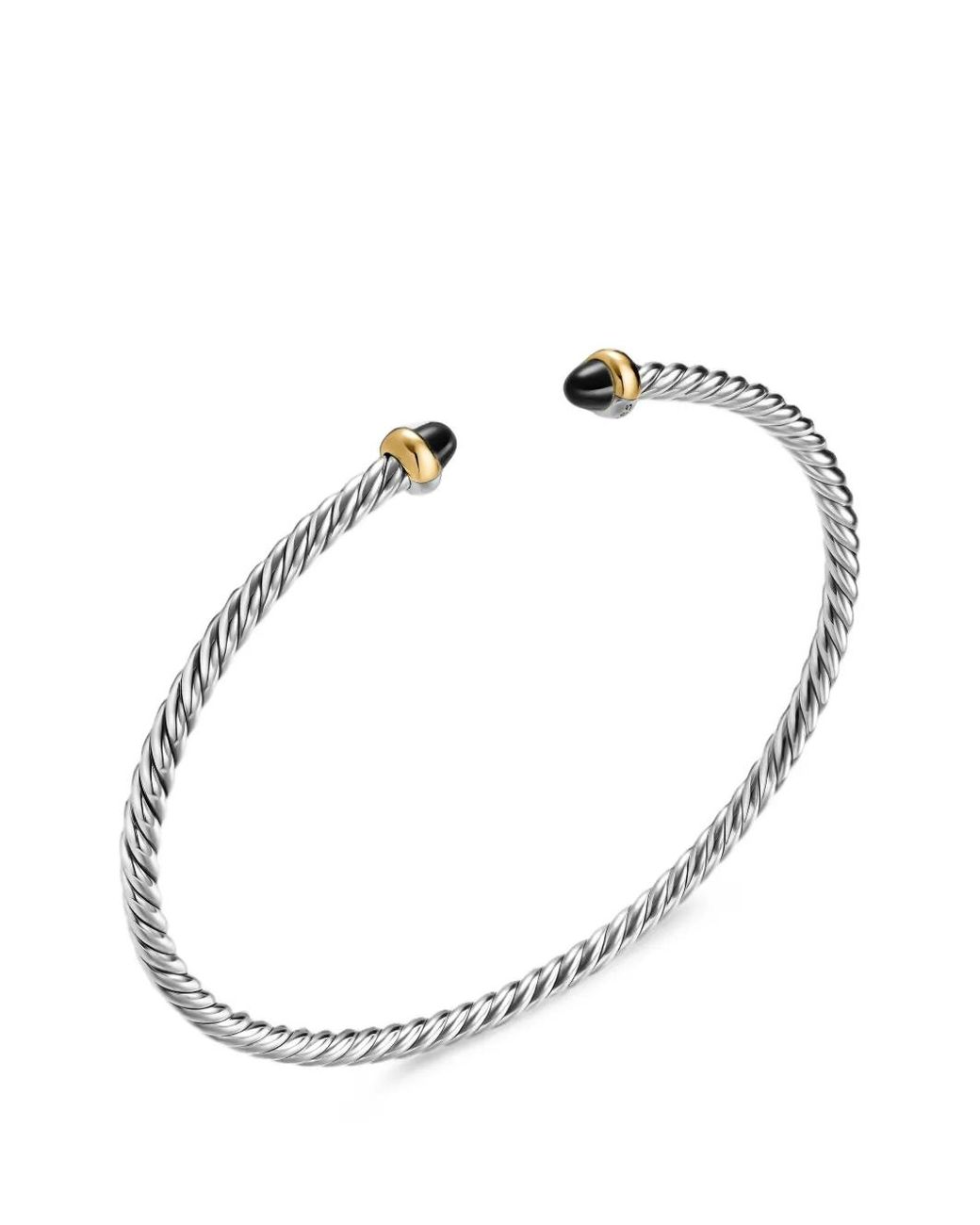 Pulsera Cable Flex Micro Con Ónix David Yurman de color White