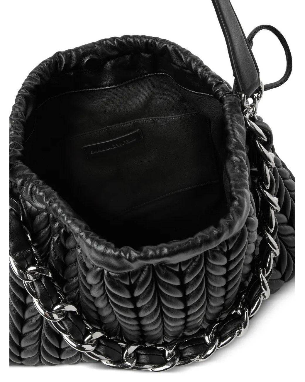 Karl Lagerfeld Black Medium K/Weave Shoulder Bag