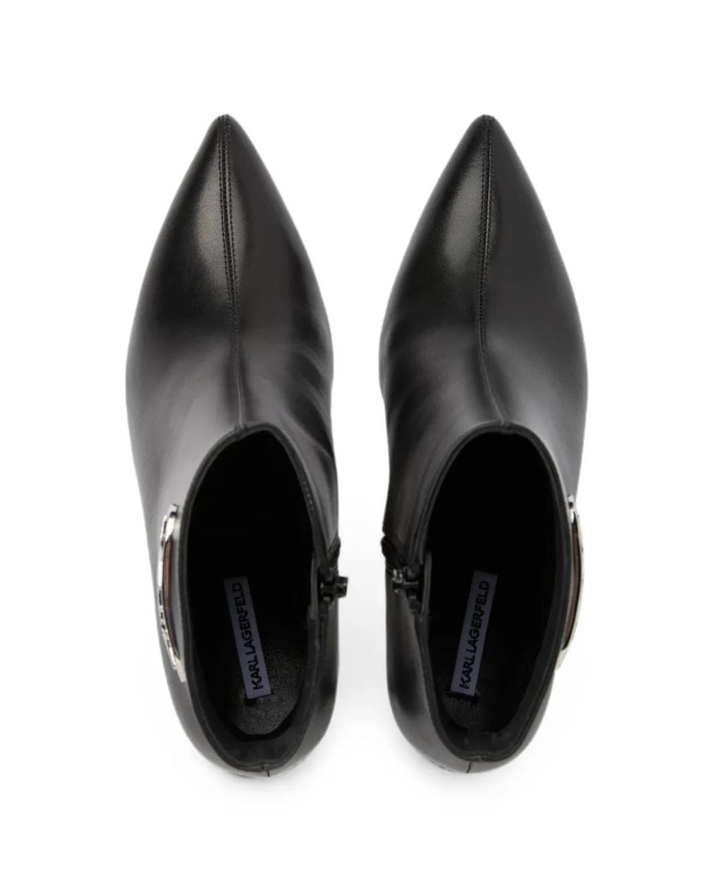 Karl Lagerfeld Black Sienna Signature Ankle Boots