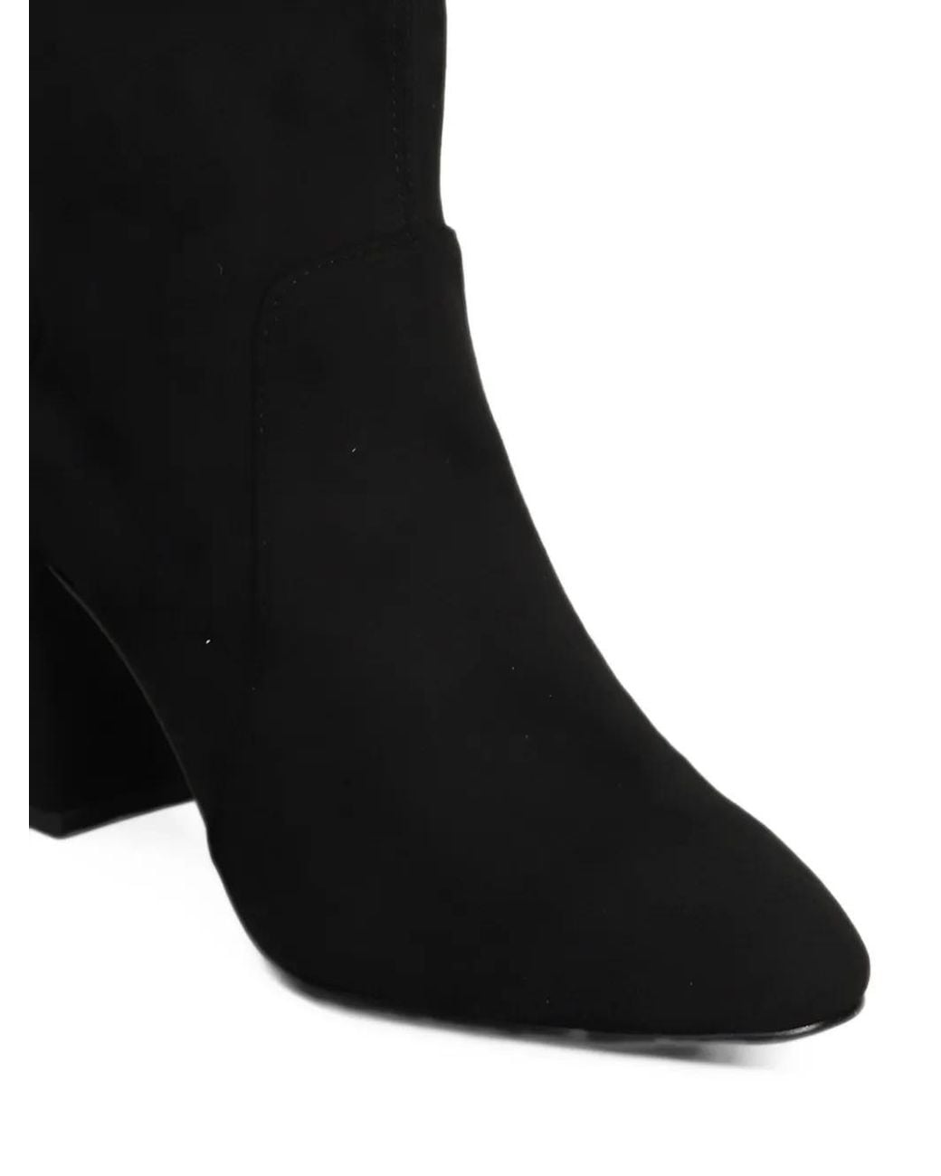 Bibi Lou Black Pointed-Toe Ankle Boots
