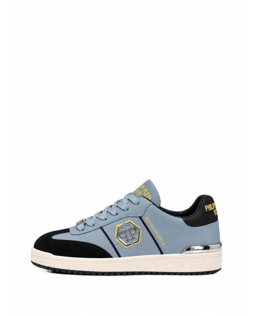 Philipp Plein Blue Low Top Sneakers Retro Hustle Bicolor for men