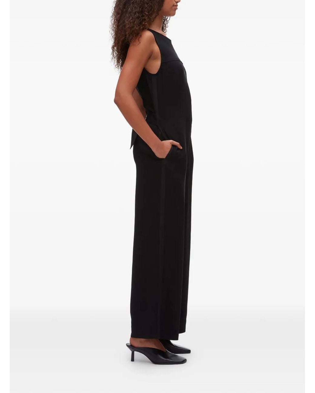 3.1 Phillip Lim Black Button Panel Jumpsuit