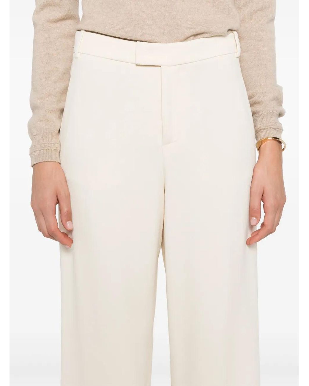 Blumarine White Wide-Leg Trousers