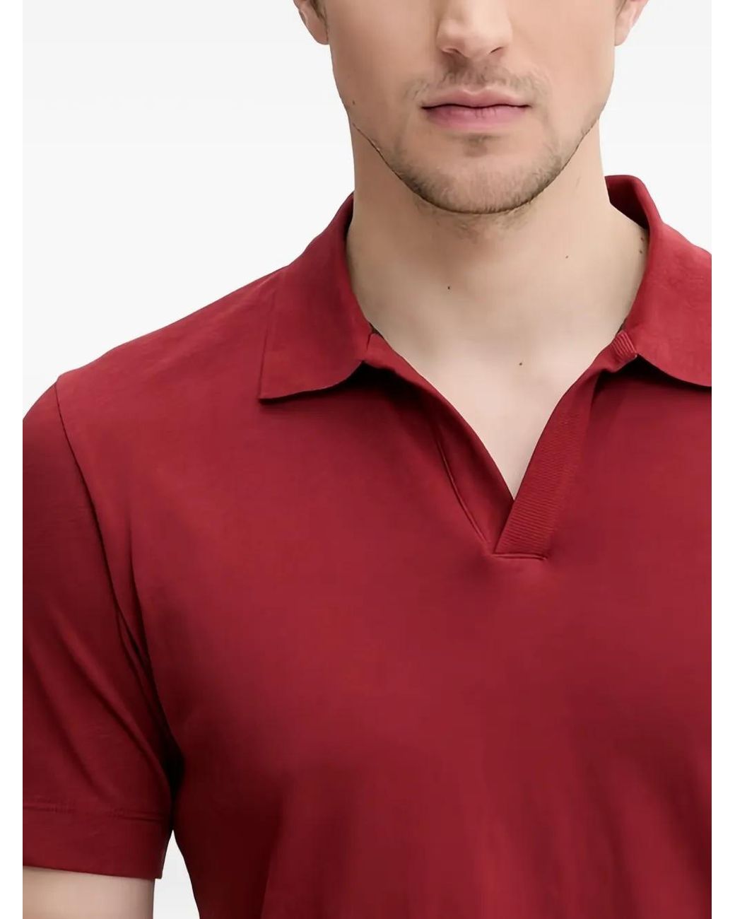 Marc O' Polo Red Short-Sleeve Collar Polo Shirt for men