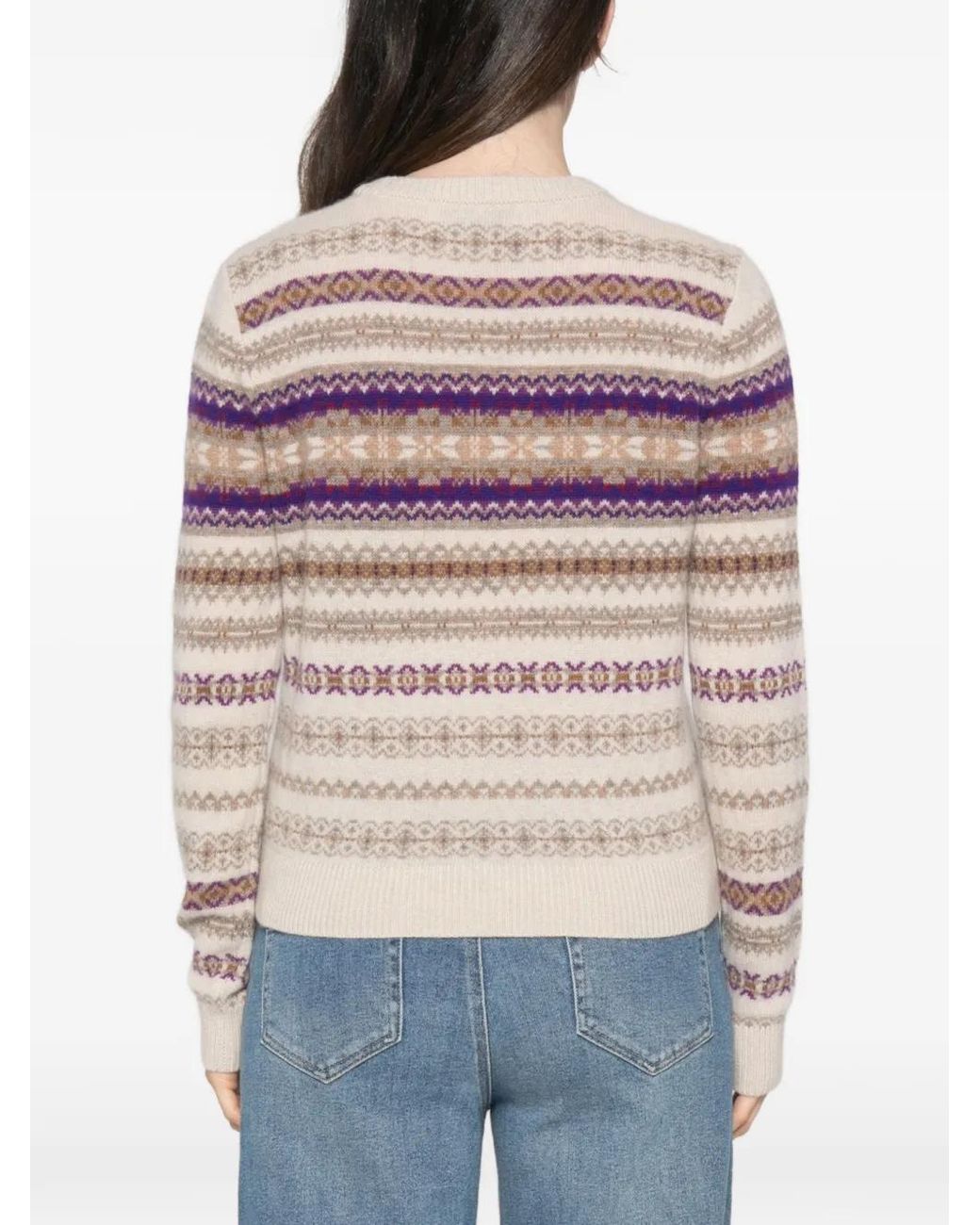 Bompard White Round-Neck Sweater