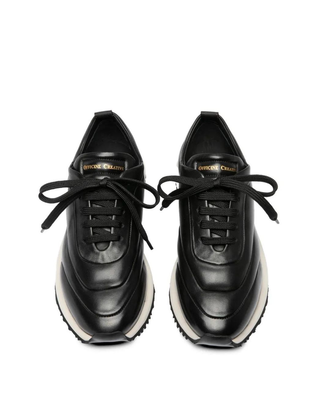Officine Creative Black Solstice 101 Leather Sneakers