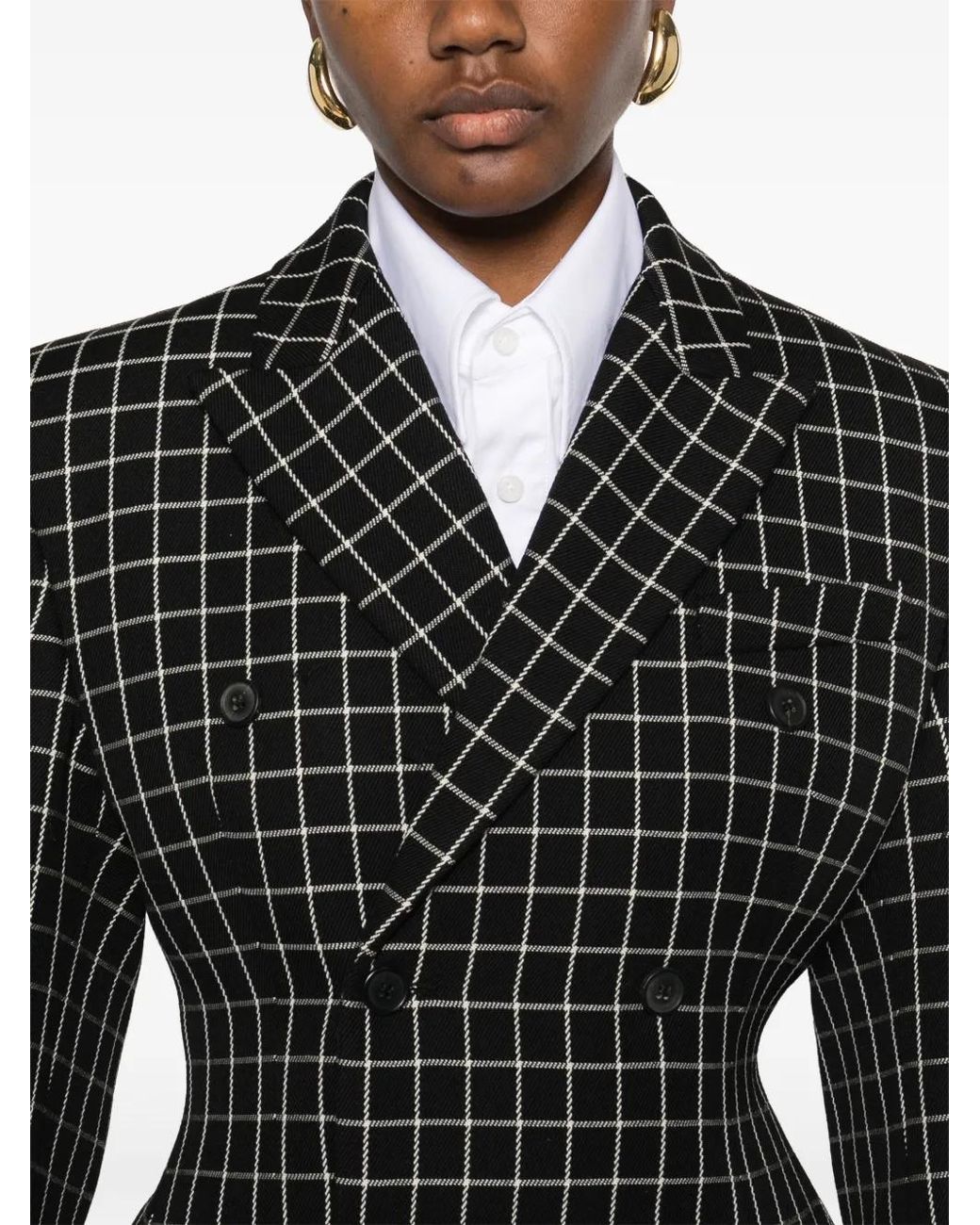 Wardrobe NYC Black Check-Pattern Blazer