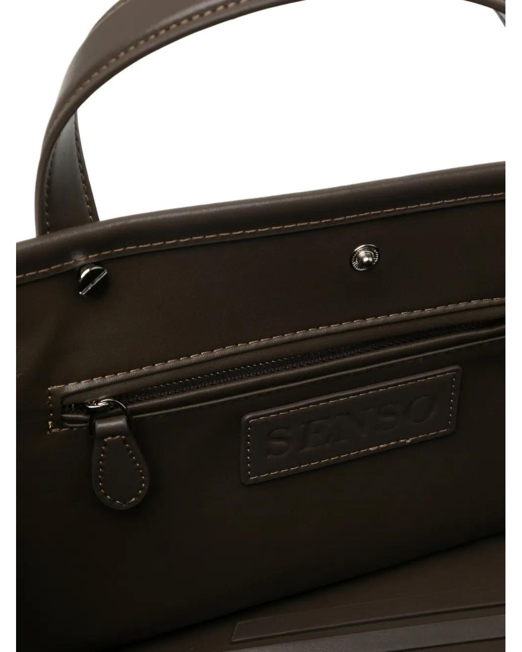 Senso Brown Daryl Calf Leather Tote Bag