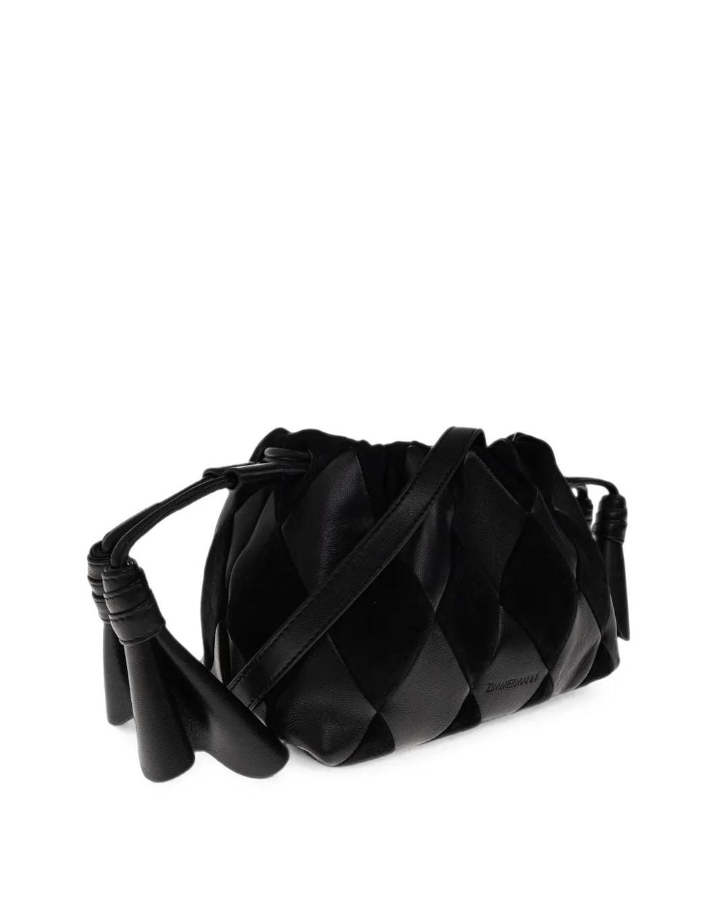 Zimmermann Black Small Cloud 91 Patchwork Bucket Bag