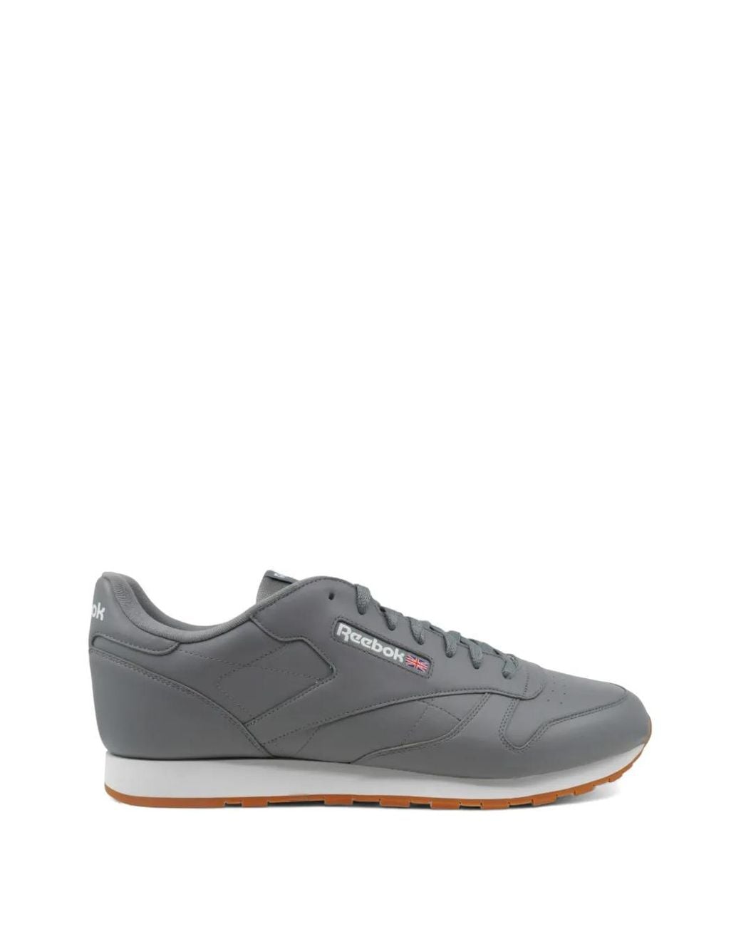 Reebok Gray Classic Leather Sneakers for men