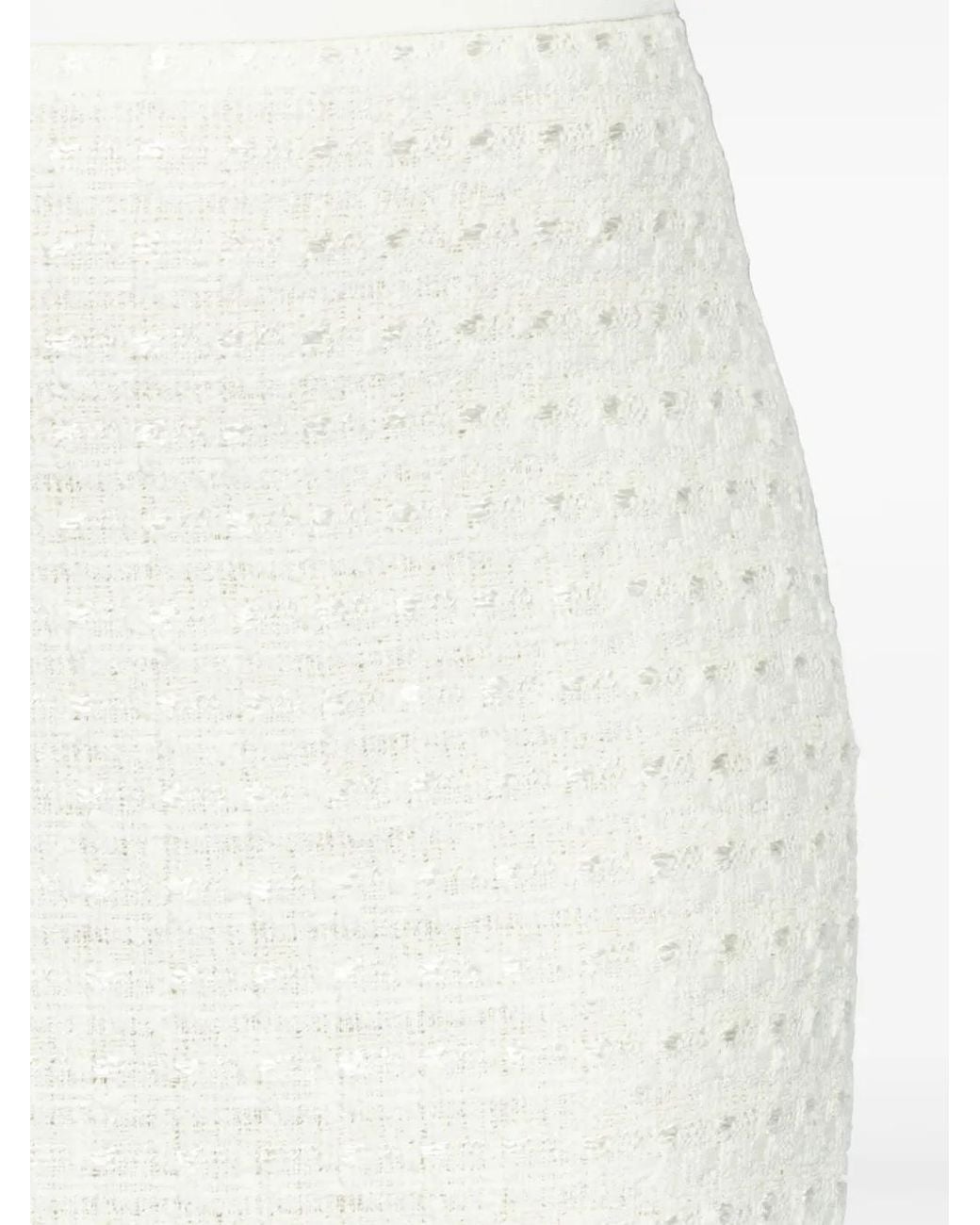 Casablanca White High-Waisted Cotton Mini Skirt