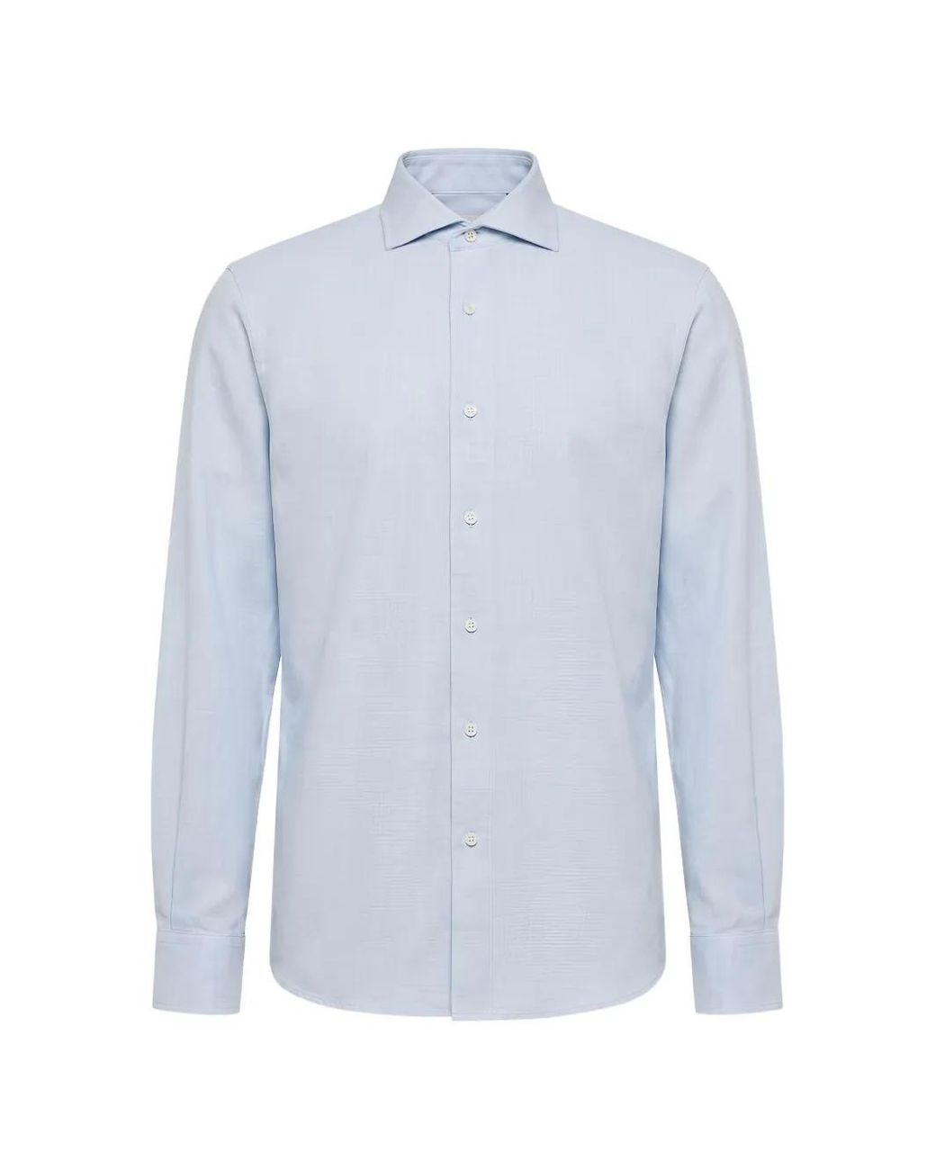 Peserico Blue Chemise En Coton À Manches Longues for men