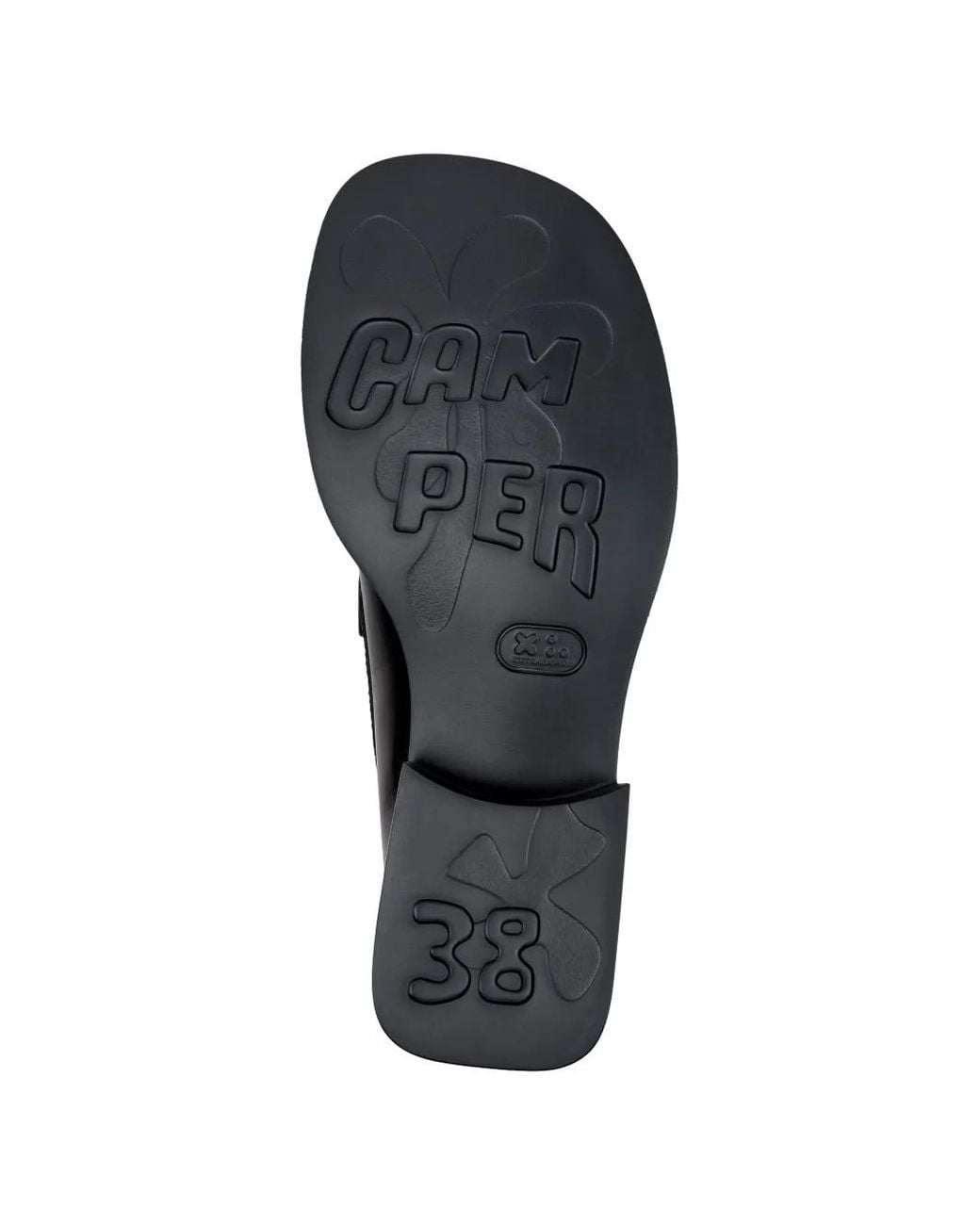 Camper Black Donna Smooth Leather Loafers