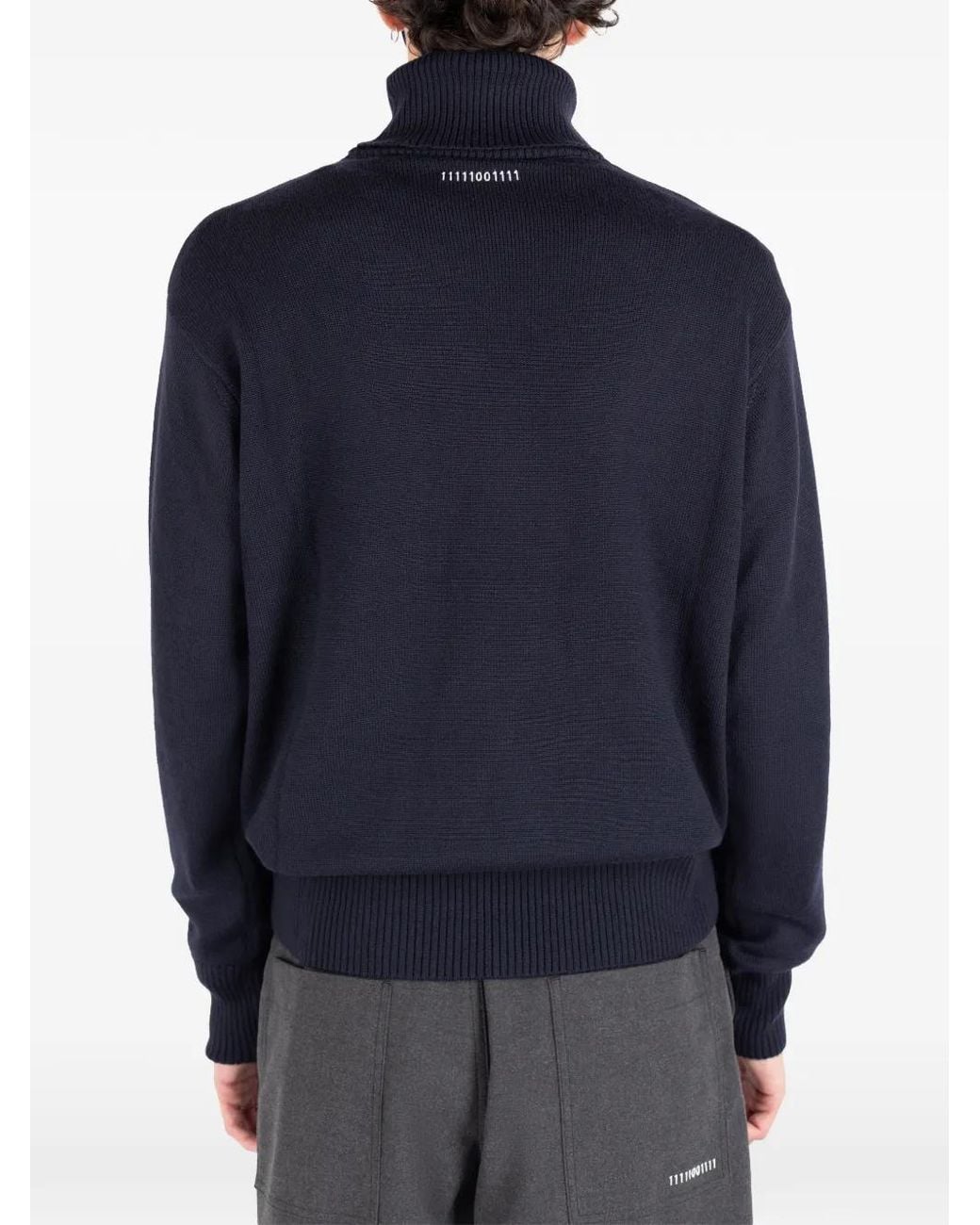 Societe Anonyme Blue Charles Roll-Neck Wool Sweater for men