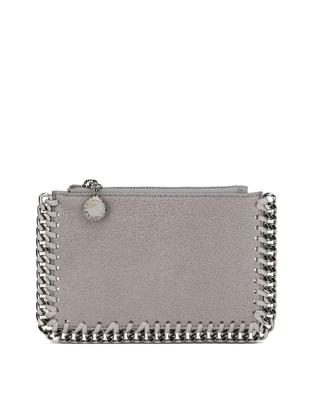 Stella McCartney Gray Portefeuille Falabella À Détail De Chaine