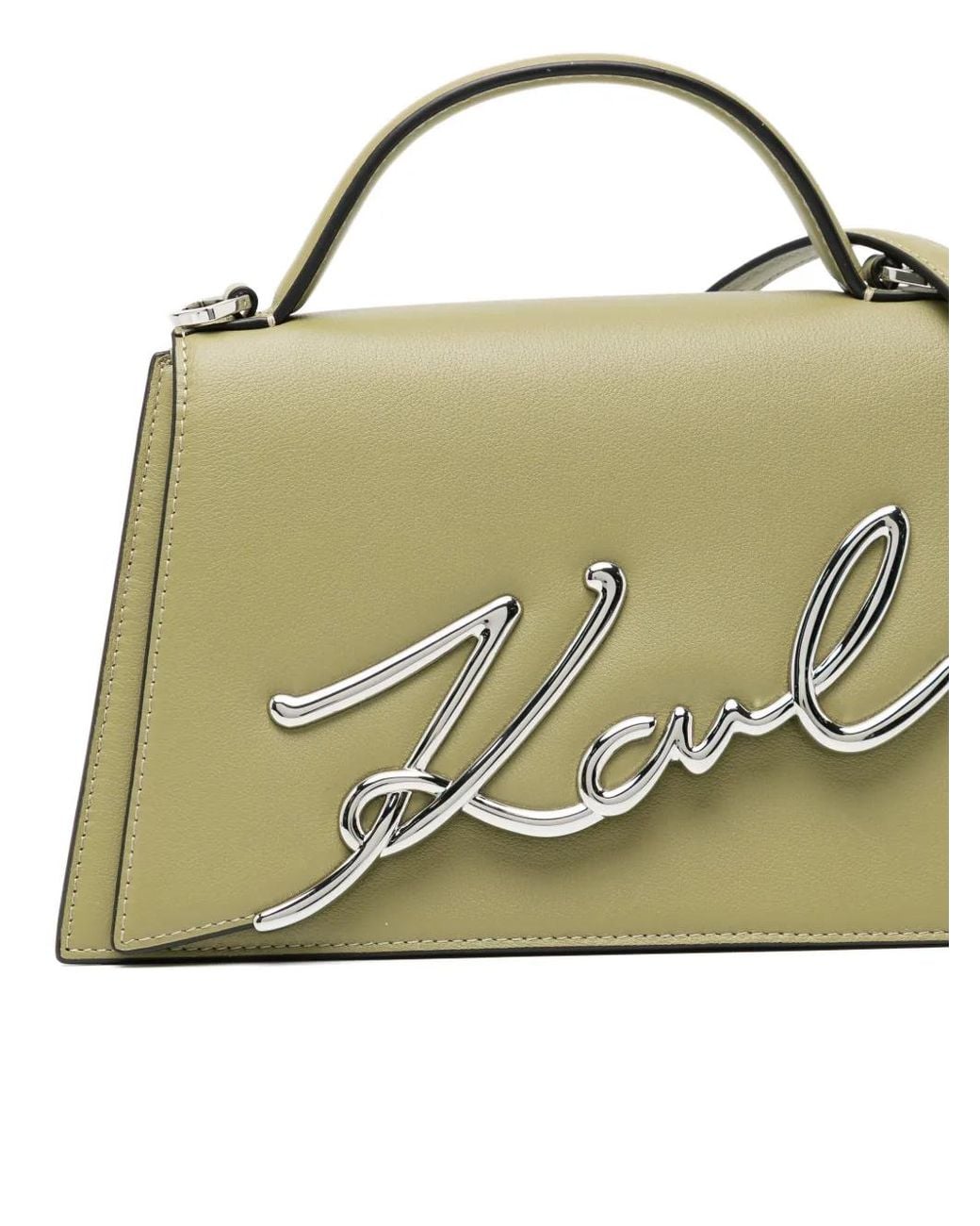 Karl Lagerfeld Green Ksignature 2.0 Md Crossbody Bag