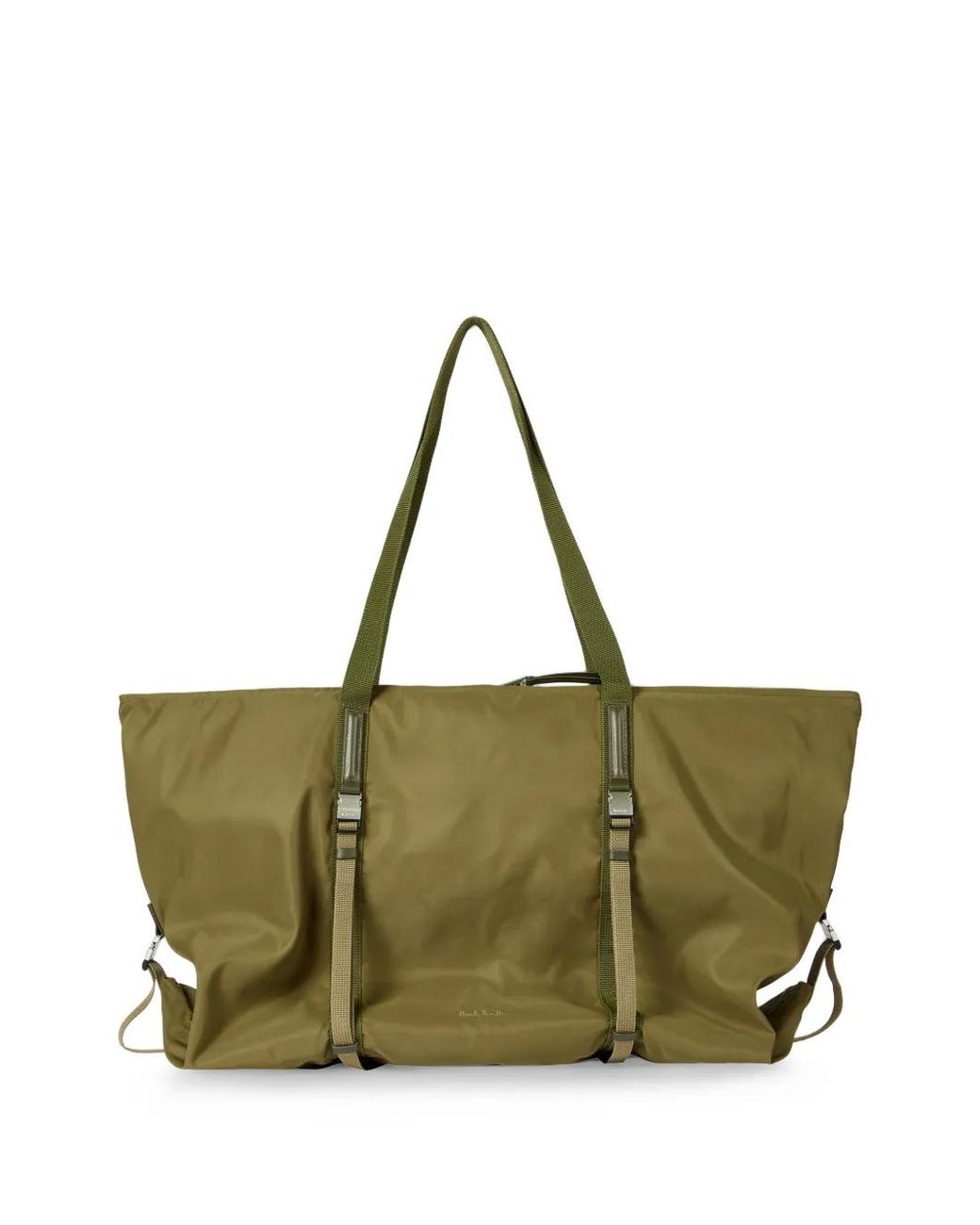 Paul Smith Green Khaki Recycled-Polyamide Holdall for men