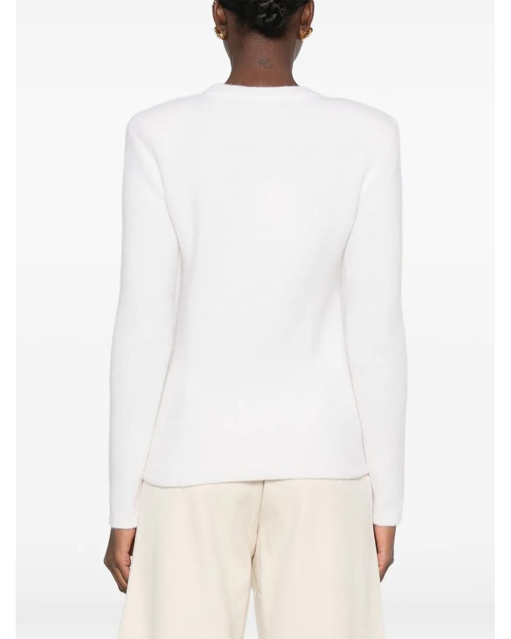 Totême  White Crew-Neck Sweater