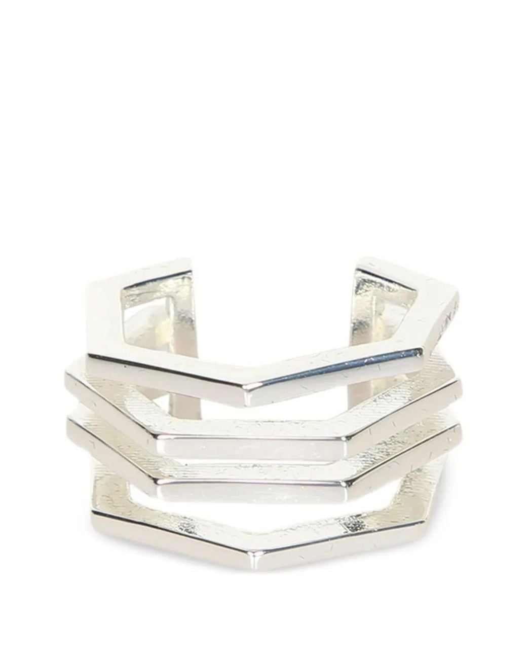 FEDERICA TOSI White Geometric Layered Ring