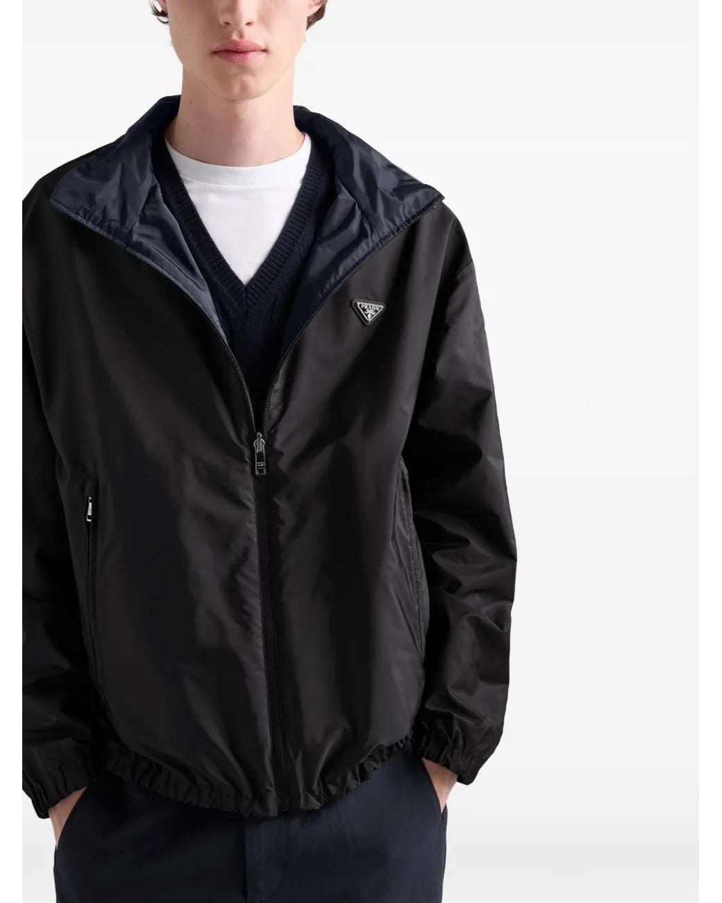 Prada Black Zip-Up Jacket for men