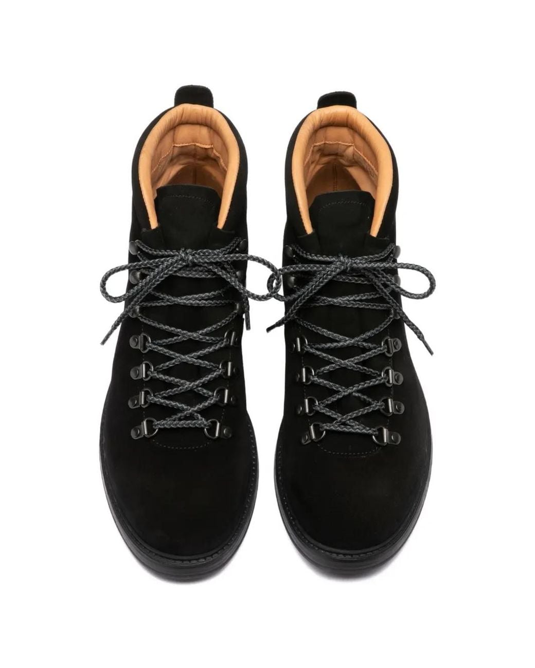 Officine Creative Black Lace-Up Fastening Leather Boots for men