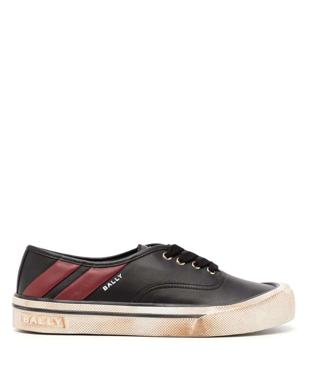 Bally Gray Logo-Print Low-Top Sneakers for men