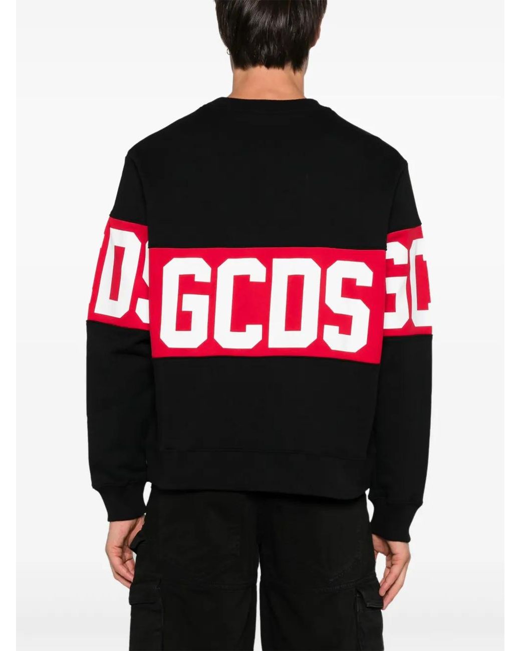 Gcds Red Sweatshirt With Print for men