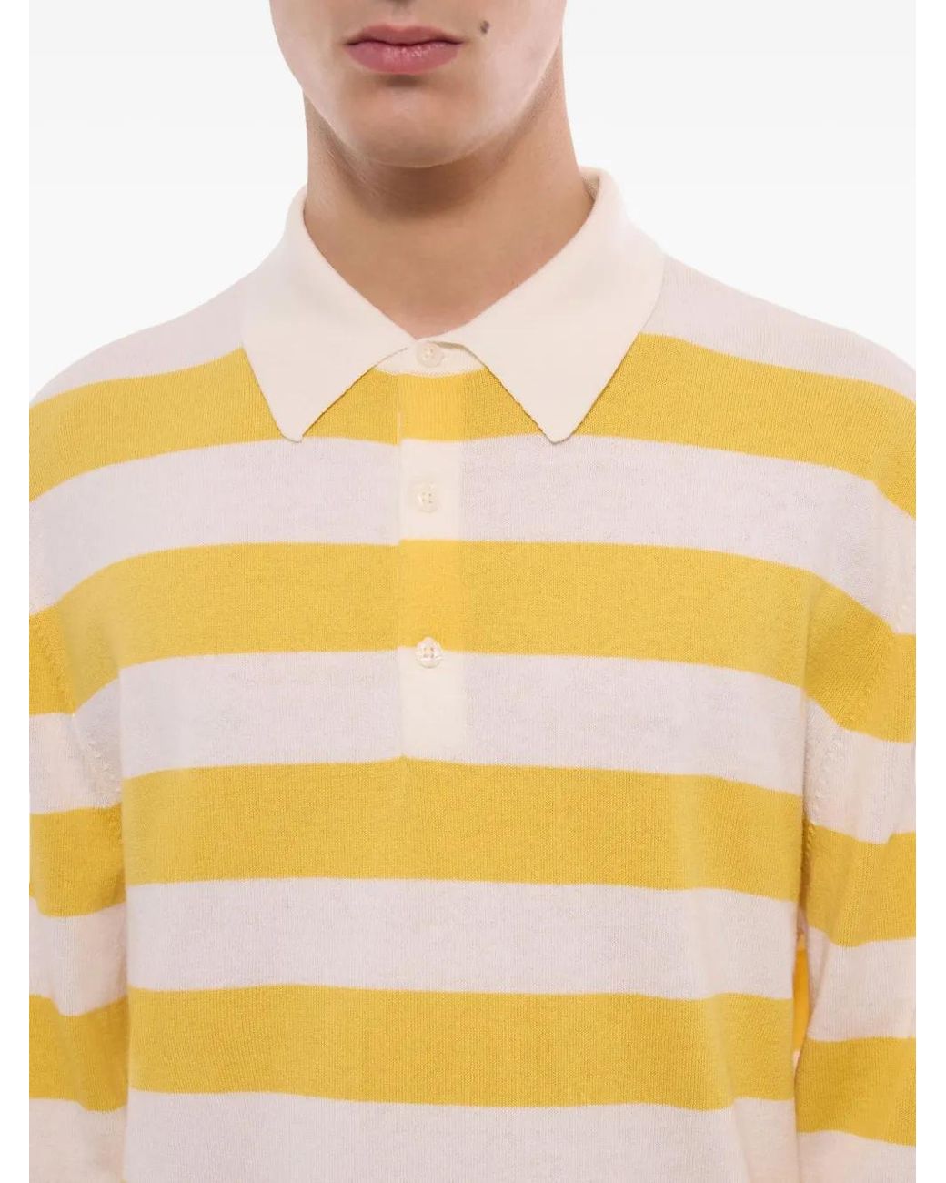 Fursac Gestreept Poloshirt in het Yellow voor heren