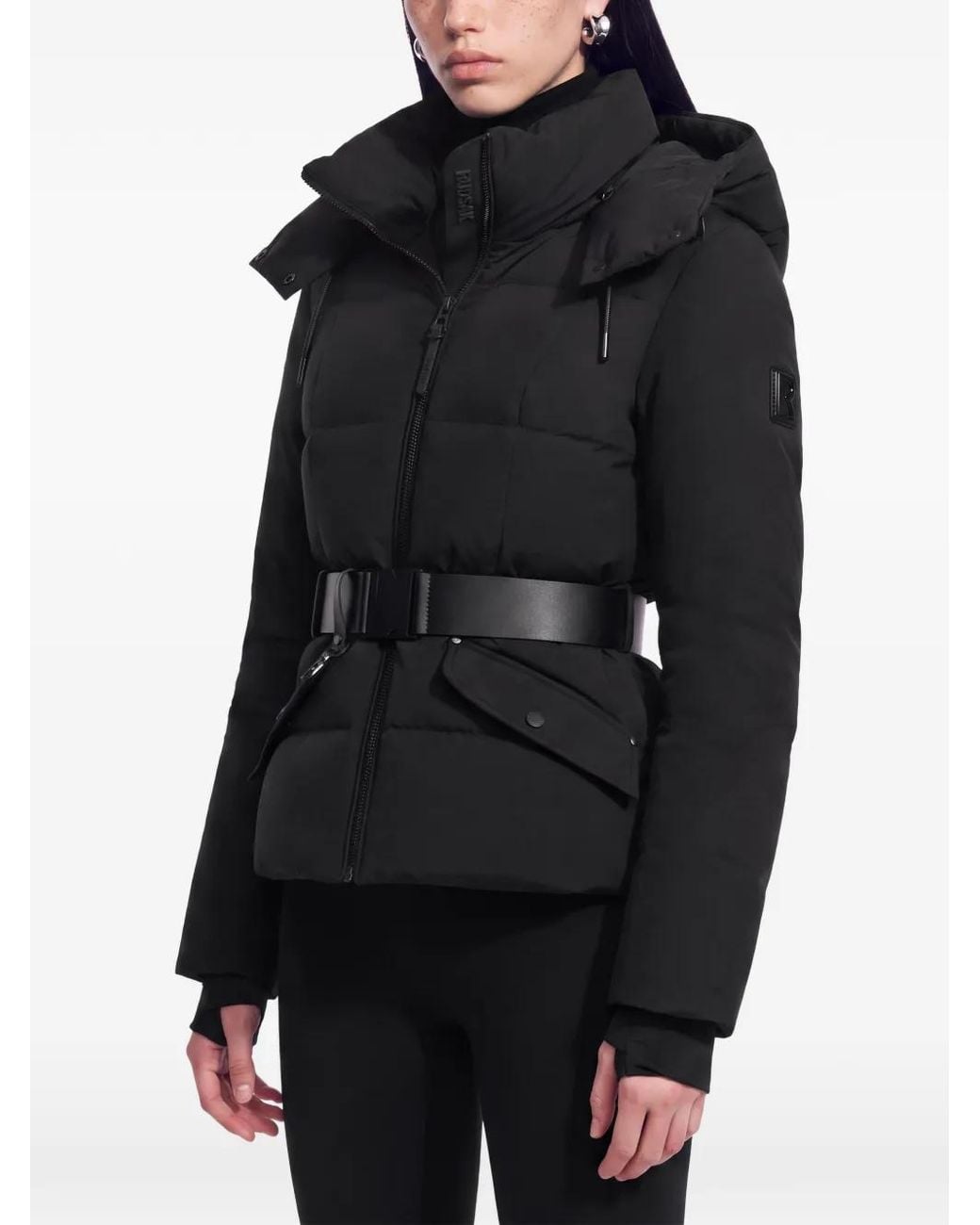 Rudsak Black Adeline Belted Quilted Puffer Jacket