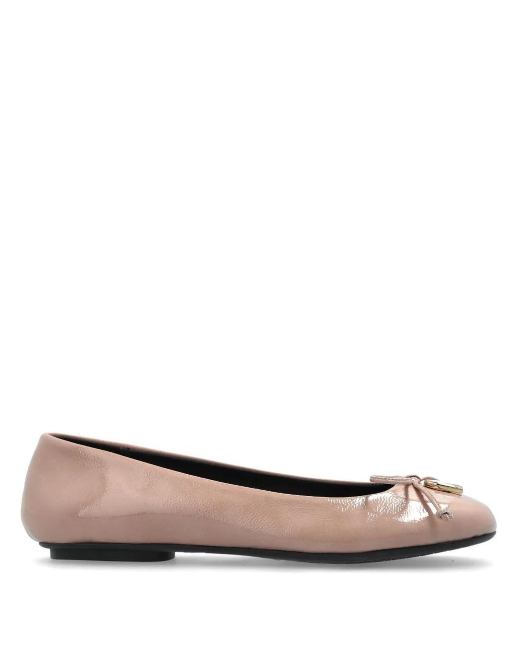 Furla White Leather Ballerina Flats