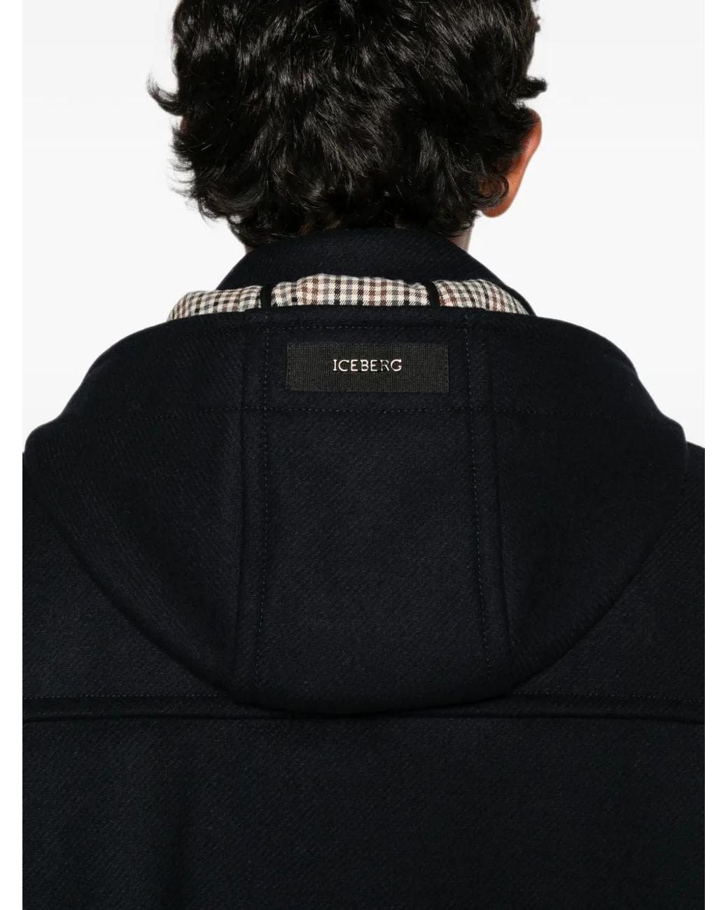 Abrigo Con Capucha Iceberg de hombre de color Black
