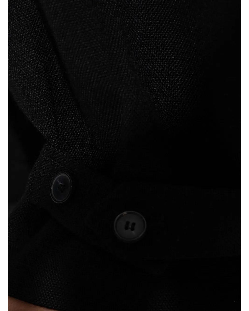 IRO Black Pleated Button-Fastening Trousers