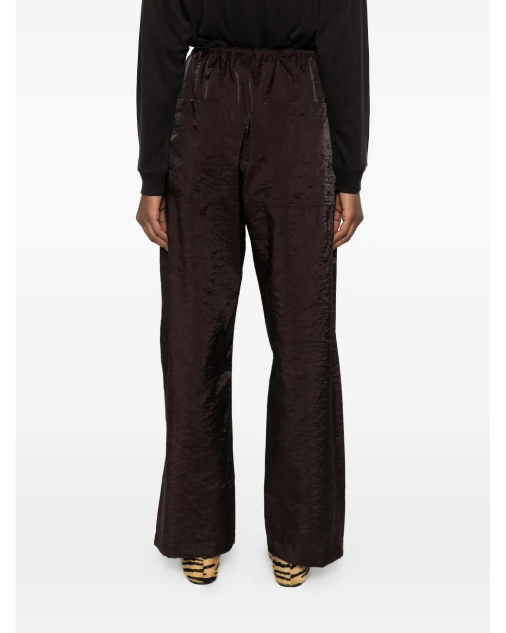 Studio Nicholson White Hera Button Tie Trousers