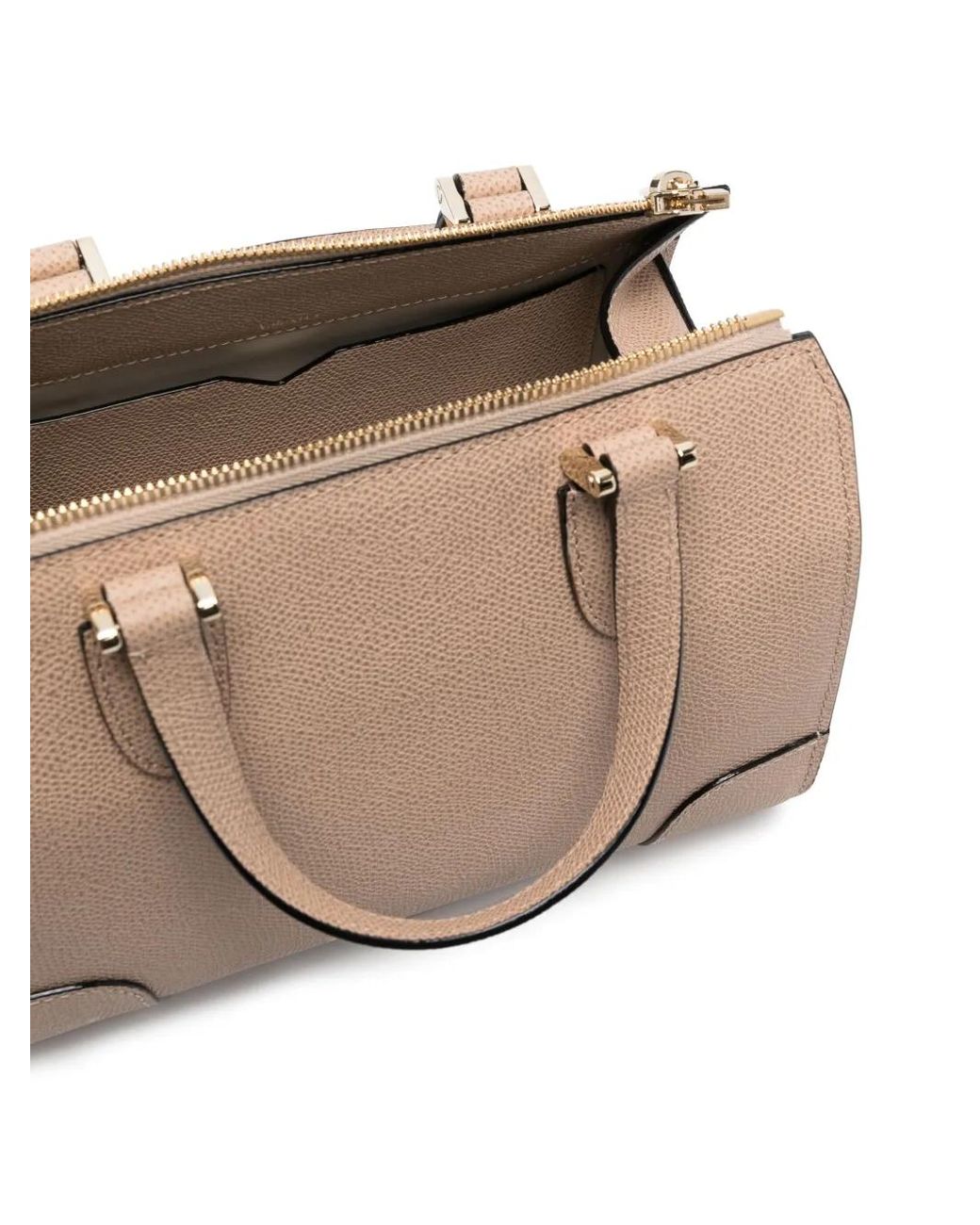 Valextra Natural Grained-Texture Leather Tote Bag
