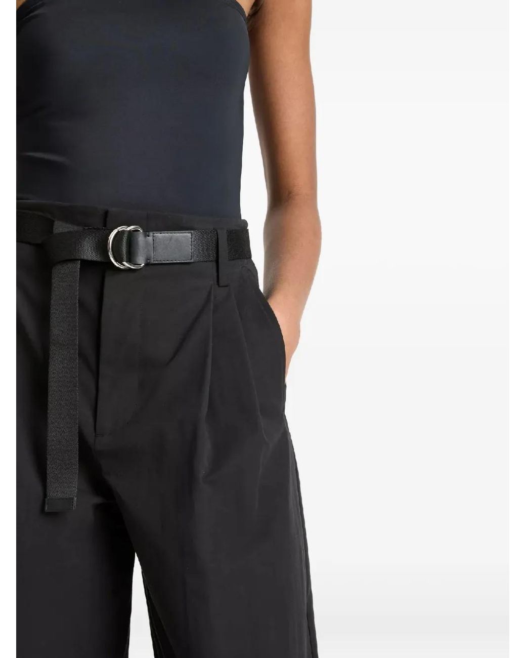 Vince Blue Pantalon Ample À Design Plissé
