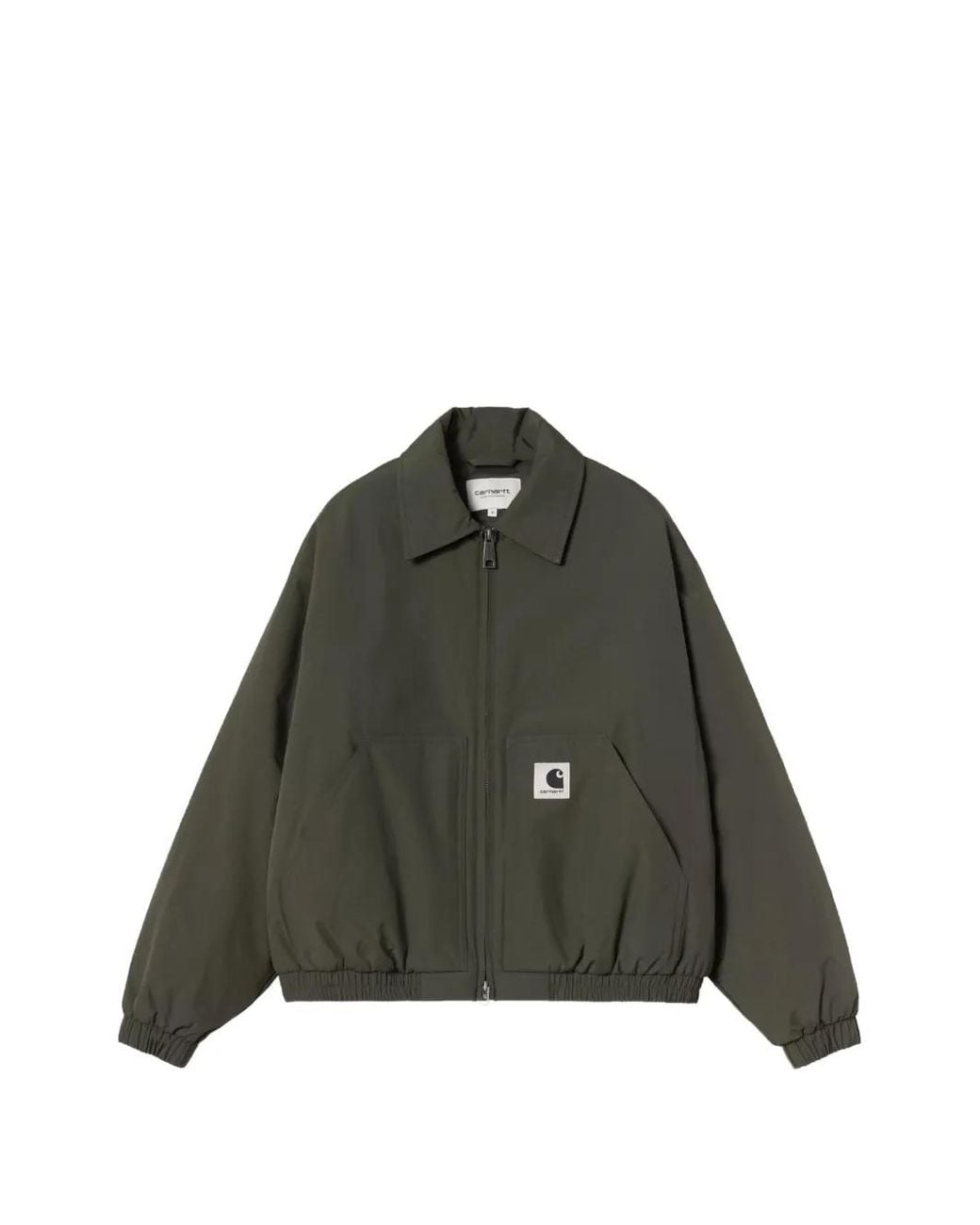 Carhartt Green Stanwood Logo-Patch Jacket
