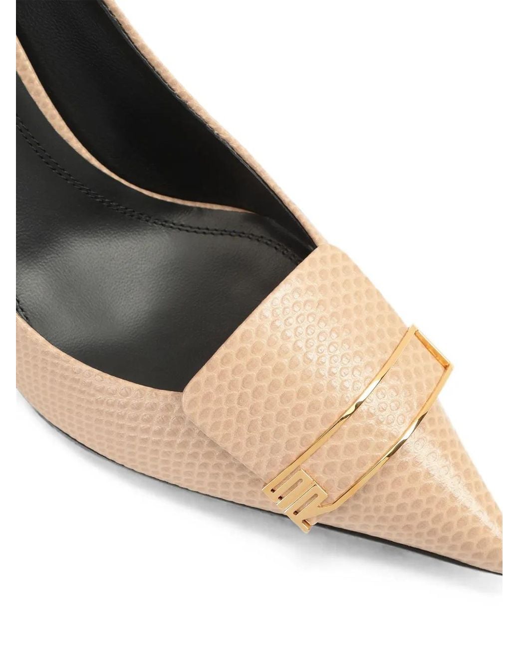 Sergio Rossi Natural Sr Evolv Lizard-Effect Pumps
